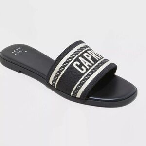 Black capri sandals